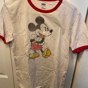 Thick cotton white Mickey t shirt from Old Navy